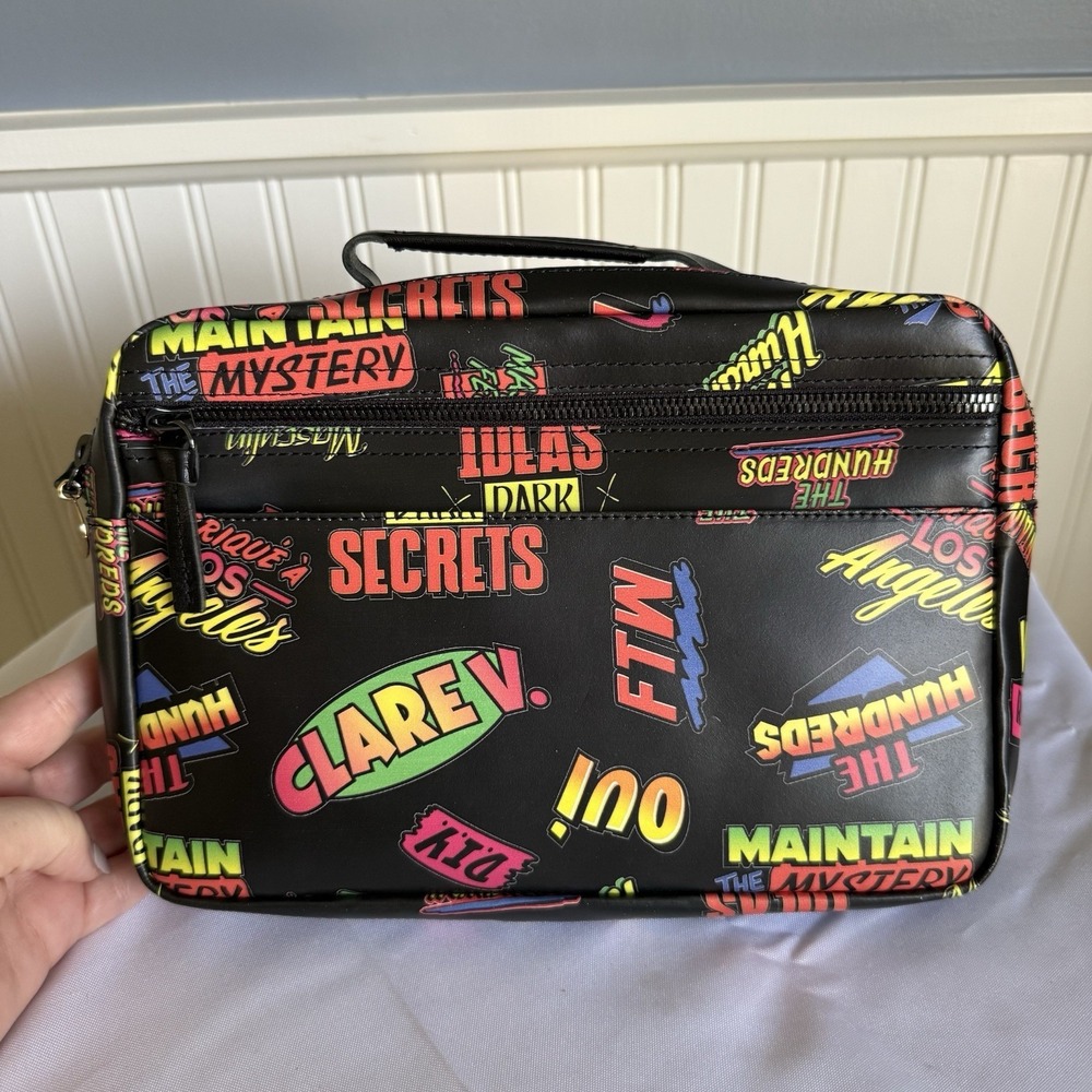 CLARE V x The Hundreds Patrick Belt Sling Bag Purse In Black Multicolor $349